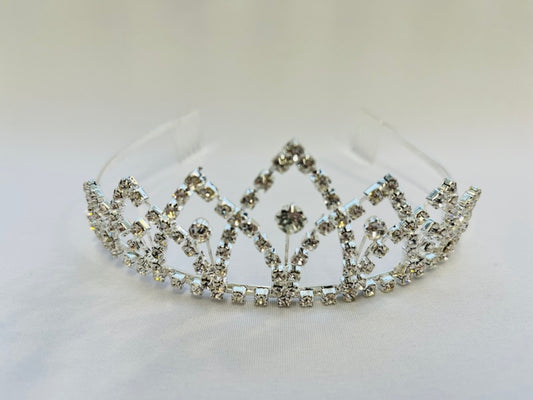 FB24 Diadem mit Strass Hochzeit Braut Prinzessin Haarschmuck Haarreifen