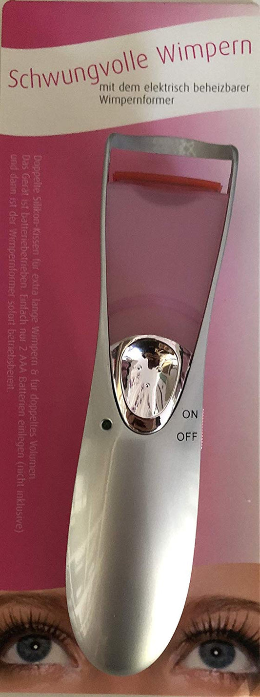 DIE KRONE beheizbare Wimpernzange Wimpernformer elektrisch sofortig erhitzt PINK