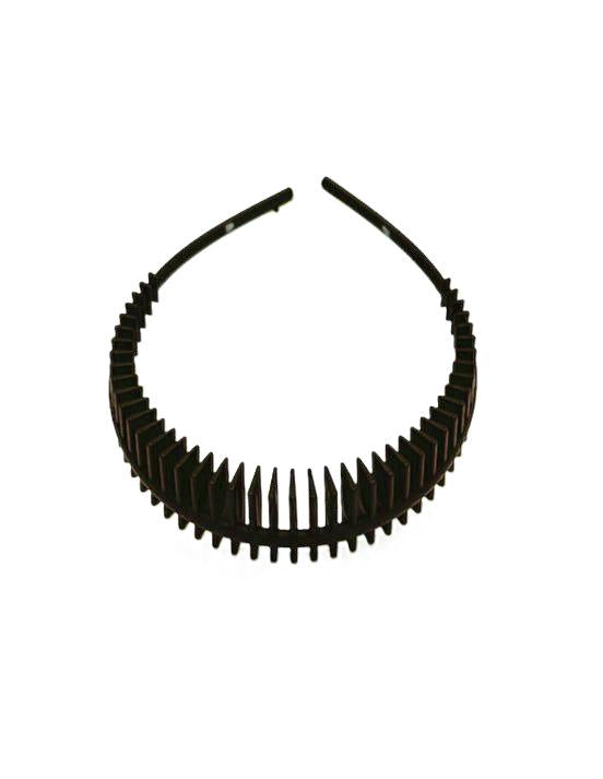 Haarschmuck Haarreifen Haar Haarring Ring Diadem Zackenkamm Kamm - Schwarz