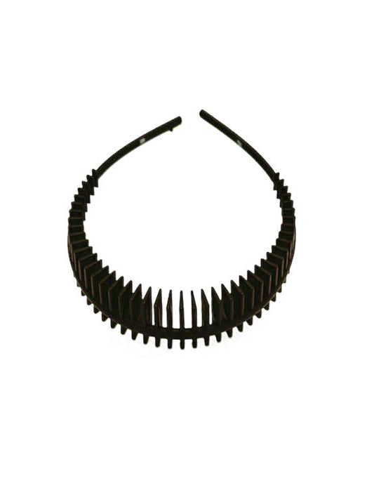 Haarschmuck Haarreifen Haar Haarring Ring Diadem Zackenkamm Kamm - Schwarz
