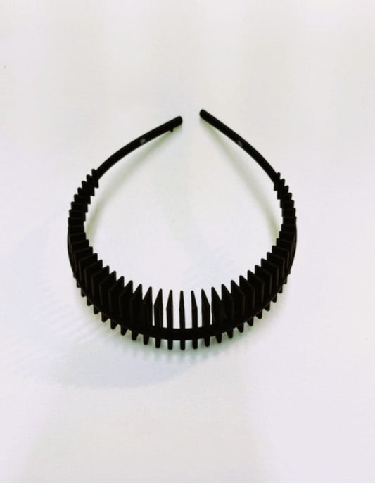 Hair Beauty Haarschmuck Haarreifen Haar Haarring Ring Diadem Zackenkamm Kamm Schwarz